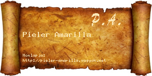 Pieler Amarilla névjegykártya